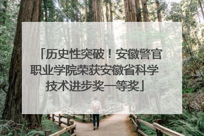 历史性突破！安徽警官职业学院荣获安徽省科学技术进步奖一等奖