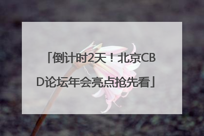 倒计时2天！北京CBD论坛年会亮点抢先看