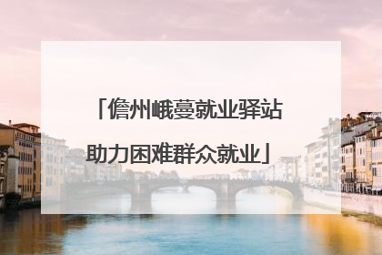 儋州峨蔓就业驿站助力困难群众就业