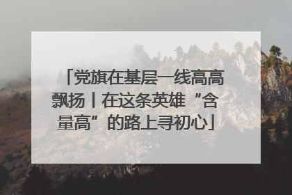 党旗在基层一线高高飘扬丨在这条英雄“含量高”的路上寻初心
