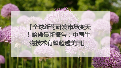 全球新药研发市场变天！哈佛最新报告：中国生物技术有望超越美国
