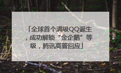 全球首个满级QQ诞生，成功解锁“金企鹅”等级，腾讯高管回应