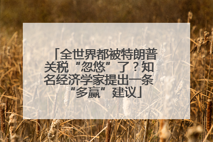全世界都被特朗普关税“忽悠”了？知名经济学家提出一条“多赢”建议