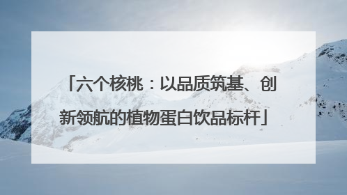 六个核桃：以品质筑基、创新领航的植物蛋白饮品标杆