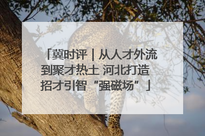 冀时评｜从人才外流到聚才热土 河北打造招才引智“强磁场”