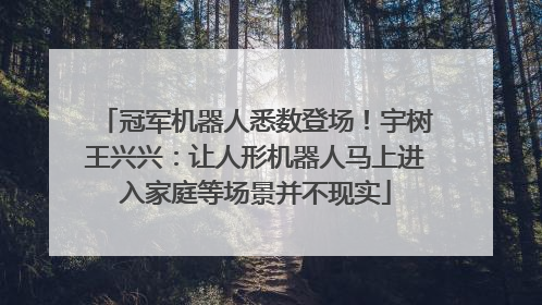 冠军机器人悉数登场！宇树王兴兴：让人形机器人马上进入家庭等场景并不现实