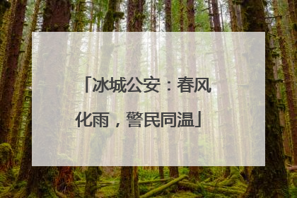 冰城公安：春风化雨，警民同温