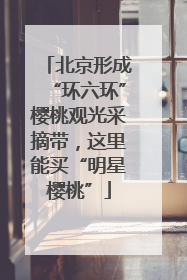 北京形成“环六环”樱桃观光采摘带，这里能买“明星樱桃”