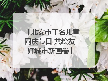 北安市千名儿童同庆节日 共绘友好城市新画卷