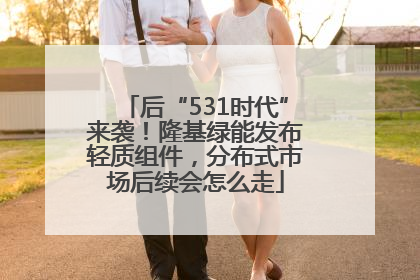 后“531时代”来袭！隆基绿能发布轻质组件，分布式市场后续会怎么走