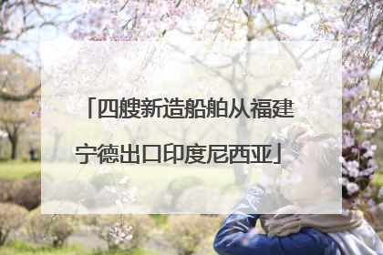 四艘新造船舶从福建宁德出口印度尼西亚