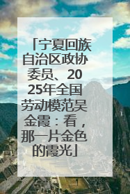 宁夏回族自治区政协委员、2025年全国劳动模范吴金霞：看，那一片金色的霞光