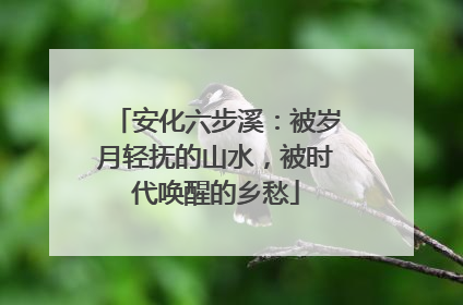 安化六步溪：被岁月轻抚的山水，被时代唤醒的乡愁