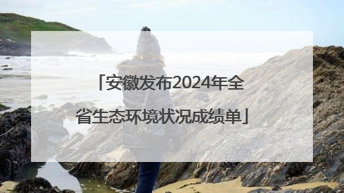 安徽发布2024年全省生态环境状况成绩单