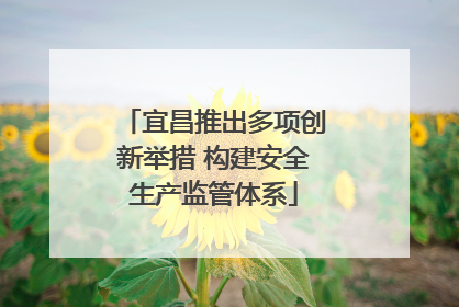 宜昌推出多项创新举措 构建安全生产监管体系