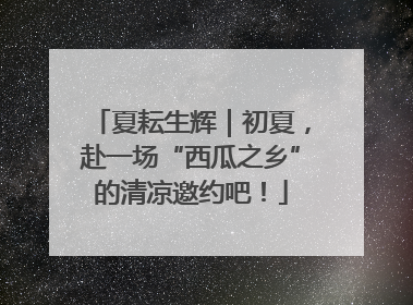 夏耘生辉｜初夏，赴一场“西瓜之乡”的清凉邀约吧！