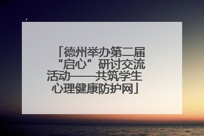 德州举办第二届“启心”研讨交流活动——共筑学生心理健康防护网