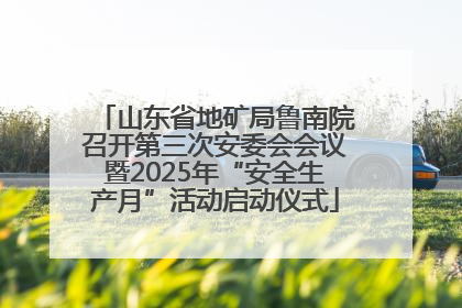 山东省地矿局鲁南院召开第三次安委会会议暨2025年“安全生产月”活动启动仪式