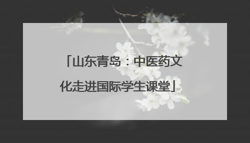 山东青岛：中医药文化走进国际学生课堂