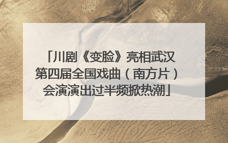 川剧《变脸》亮相武汉 第四届全国戏曲（南方片）会演演出过半频掀热潮