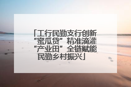 工行民勤支行创新“蜜瓜贷”精准滴灌“产业田”全链赋能民勤乡村振兴