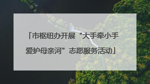 市枢纽办开展“大手牵小手 爱护母亲河”志愿服务活动