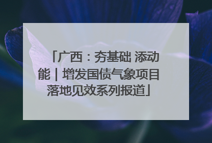 广西：夯基础 添动能｜增发国债气象项目落地见效系列报道