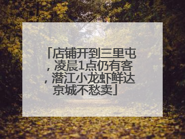 店铺开到三里屯，凌晨1点仍有客，潜江小龙虾鲜达京城不愁卖