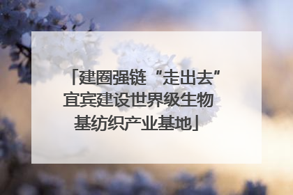 建圈强链“走出去” 宜宾建设世界级生物基纺织产业基地