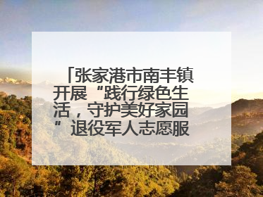 张家港市南丰镇开展“践行绿色生活，守护美好家园”退役军人志愿服务活动