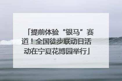 提前体验“银马”赛道！全国徒步联动日活动在宁夏花博园举行