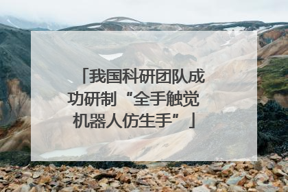 我国科研团队成功研制“全手触觉机器人仿生手”