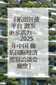 拓宽开放平台 激发更多活力——2025年中国·廊坊国际经济贸易洽谈会观察