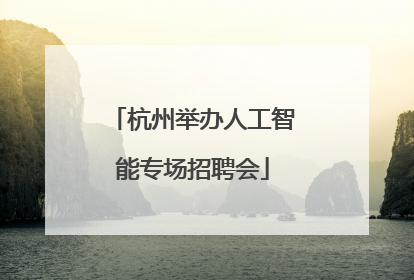 杭州举办人工智能专场招聘会