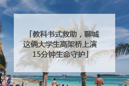 教科书式救助，聊城这俩大学生高架桥上演15分钟生命守护