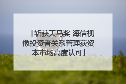 斩获天马奖 海信视像投资者关系管理获资本市场高度认可