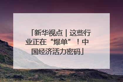 新华视点｜这些行业正在“爆单”！中国经济活力密码
