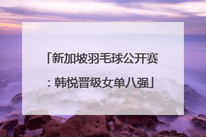新加坡羽毛球公开赛：韩悦晋级女单八强