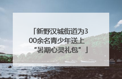 新野汉城街道为300余名青少年送上“暑期心灵礼包”