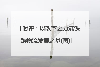 时评：以改革之力筑铁路物流发展之基(图)