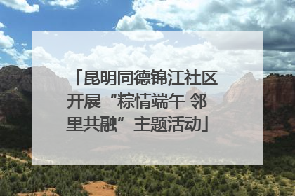 昆明同德锦江社区开展“粽情端午 邻里共融”主题活动