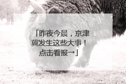 昨夜今晨，京津冀发生这些大事！点击看报→