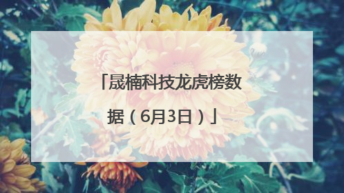 晟楠科技龙虎榜数据（6月3日）
