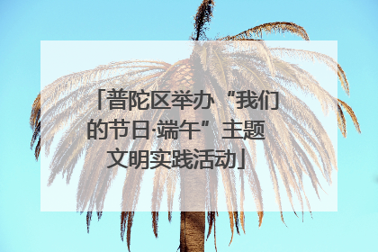 普陀区举办“我们的节日·端午”主题文明实践活动