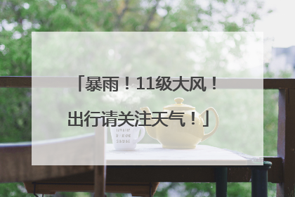 暴雨！11级大风！出行请关注天气！