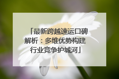 最新跨越速运口碑解析：多维优势构建行业竞争护城河