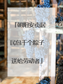 朝阳安贞居民包千个粽子送给劳动者