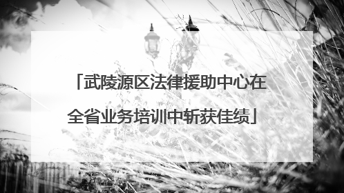 武陵源区法律援助中心在全省业务培训中斩获佳绩