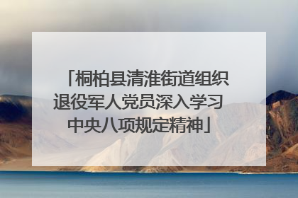 桐柏县清淮街道组织退役军人党员深入学习中央八项规定精神