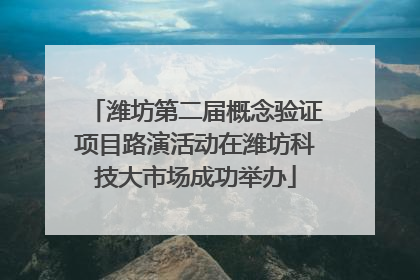 潍坊第二届概念验证项目路演活动在潍坊科技大市场成功举办